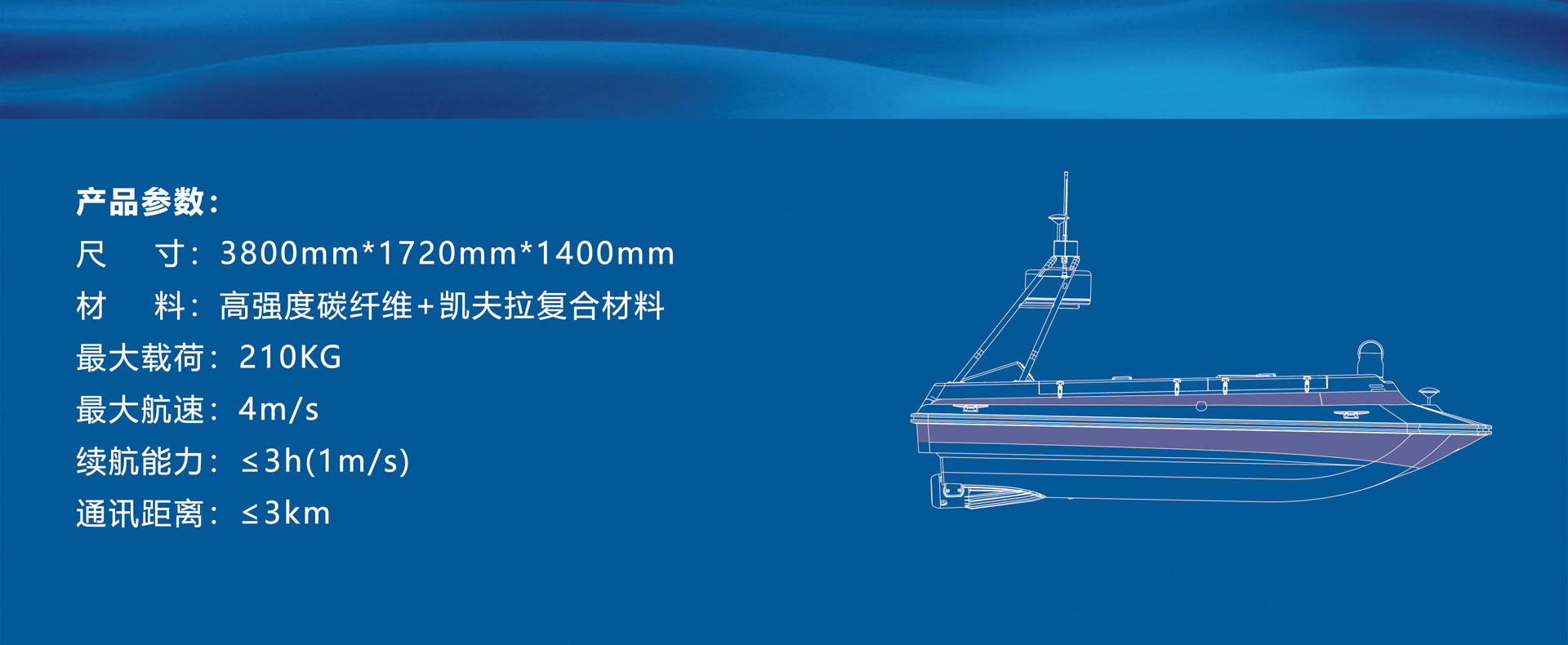产品：T380 水上多功能综合检测无人船